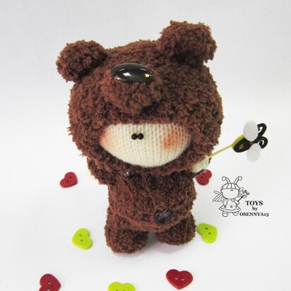 Pebble doll Bear