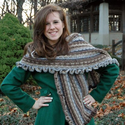 Slipped Stitch Ruffled Shawl, Casablanca Version