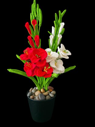 Crochet Gladiolus flowers