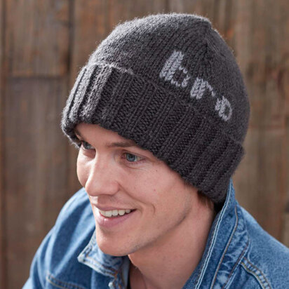 Hey Bro Hat in Caron Simply Soft Heathers - Downloadable PDF