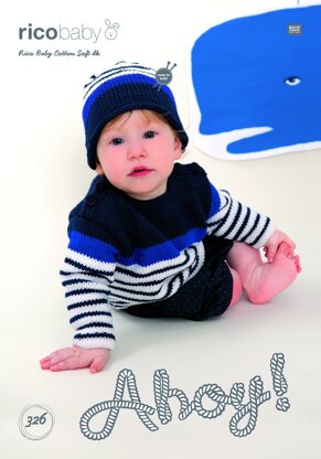 Jumper and Hat in Rico Baby Cotton Soft DK - 326