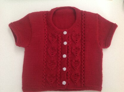 Red short sleeve jumper 8 ply