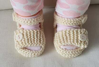 Larissa - 8ply buttoned baby sandals