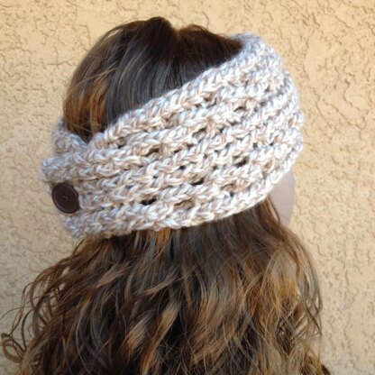 Lace Ribbed Ear Warmer