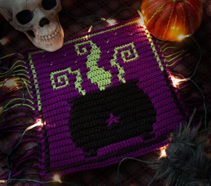 Halloween Mosaic Square - Creepy Cauldron