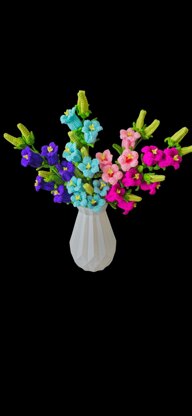 Crochet Canterbury bells flowers