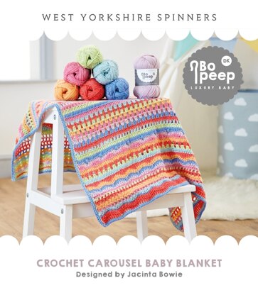 Carousel Crochet Blanket  in West Yorkshire Spinners Bo Peep Luxury Baby DK - WYS0017 - Downloadable PDF