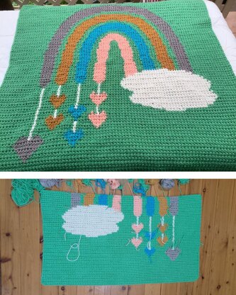 Rainbow Boho Baby Blanket