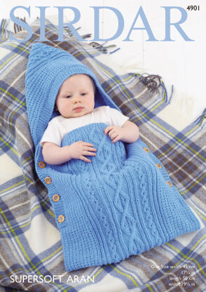 Baby's Sleeping Bag in Sirdar Supersoft Aran - 4901 - Downloadable PDF