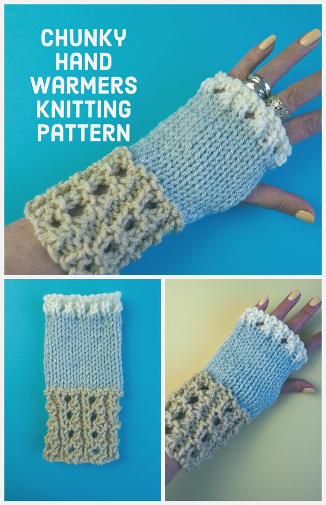 Chunky Hand Warmers Knitting pattern by Knitzyland LoveCrafts