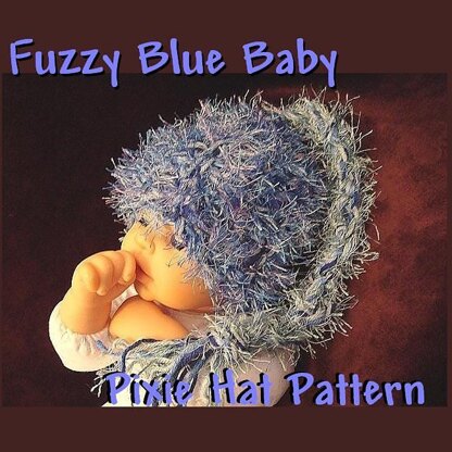 Fuzzy Blue Baby Pixie Hat | Crochet Hat Pattern  by Ashton11