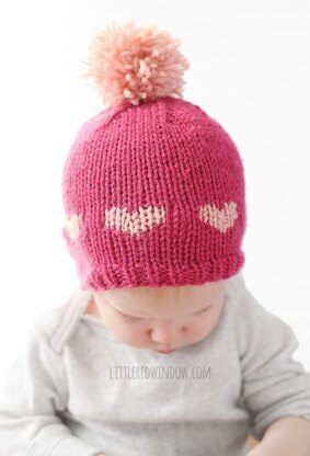 Little Valentine Fair Isle Heart Hat