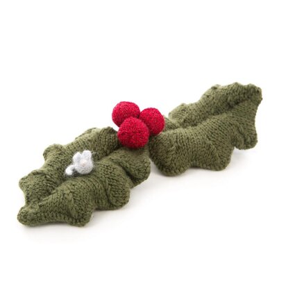 Chunky Holly Garland - knitting pattern