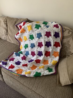 Rainbow star blanket