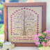 Historical Sampler Company Heart and Tree Wedding Sampler Cross Stitch Kit - 27cm x 32cm