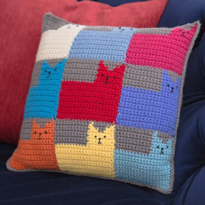 Kittens and Puppies for Sale Pillows in Red Heart with Love Solids - LW4560 - Downloadable PDF