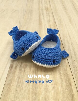 Whale Baby Booties