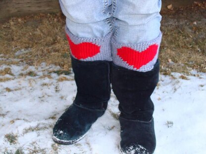 Boot Cuffs - (Graphed) - Heart