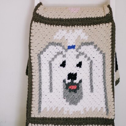 C2C Havanese / Maltese Dog Blanket Square