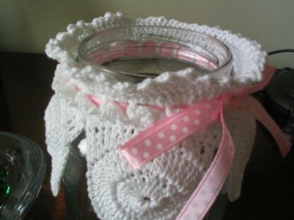Pink bow pot collar