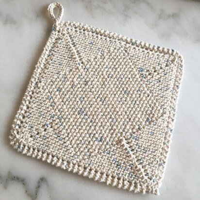 Counterpoint knitted dishcloth - knitting pattern