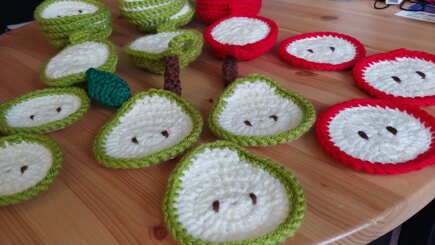 Apple and Pear Coaster Set #2