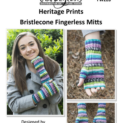 Bristlecone Fingerless Mitts in Cascade Yarns Heritage Prints - FW226 - Downloadable PDF - knitting pattern