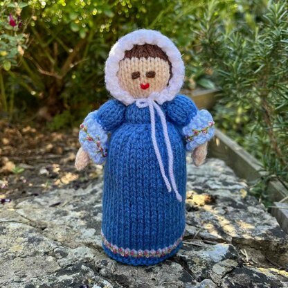 Caroline - An 1808 Regency Doll Knitting Pattern - Toy Knitting Pattern