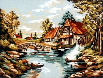 Gobelin-L Village Life Tapestry Canvas - 50cm x 70cm