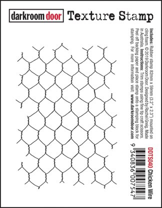 Darkroom Door Texture Stamp 3.2"X2.3" - Chicken Wire