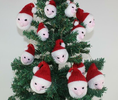 Santa Head Christmas Tree Baubles