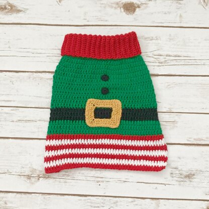 Elf Dog Sweater Crochet Pattern -485