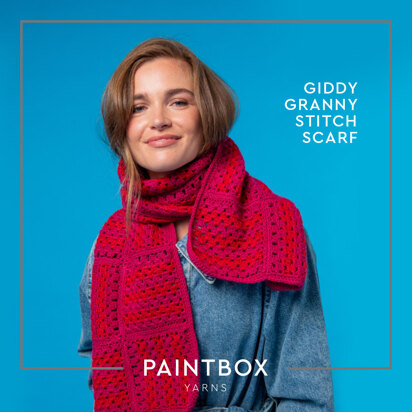 Paintbox Yarns Giddy Granny Stitch Scarf PDF (Free)