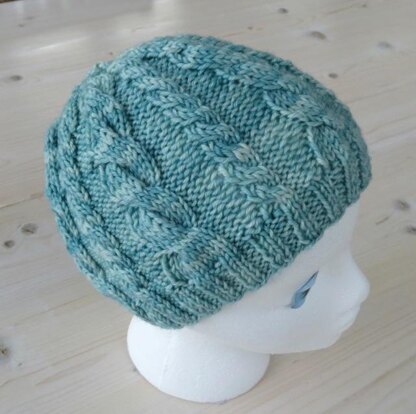 Double Cable Ponytail Hat