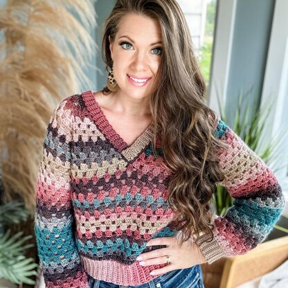 Granny Pop V-Neck Sweater