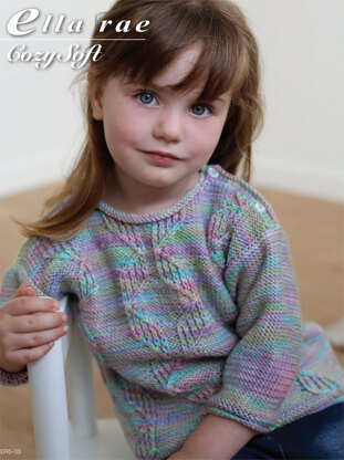Cable Sweater in Ella Rae Cozy Soft Print - ER11-03 -  Downloadable PDF