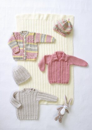 Blanket, Sweater, Cardigans & Hats in King Cole DK - 5082pdf - Downloadable PDF