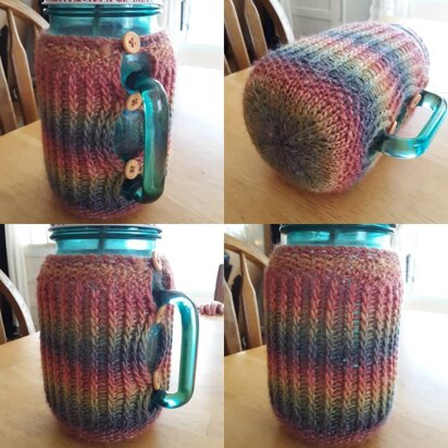 32oz Mason Jar Insulator Fisherman Seed Rib