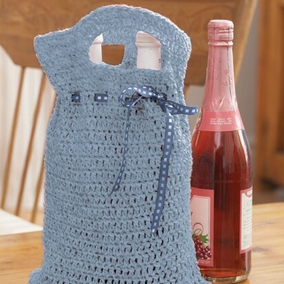 Reusable Gift Bag in Bernat Handicrafter Cotton Solids