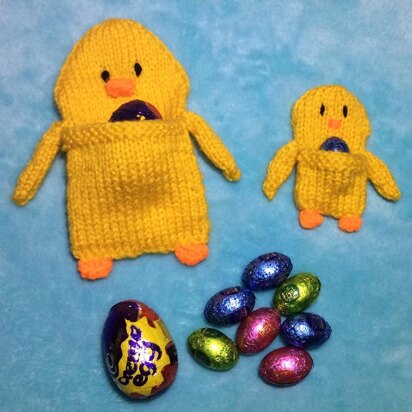Easter Mummy and Baby Chick Pocket Gift Bags