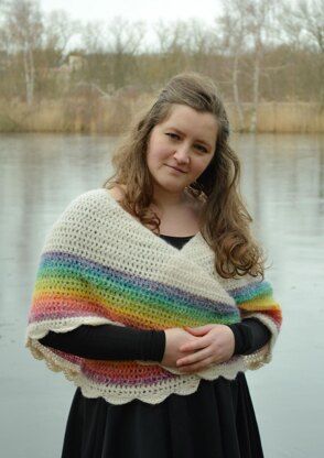 Rainbow shawl