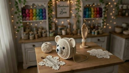 Crochet Bear Bag Pattern PDF + Video Tutorial | Cute Animal Bag