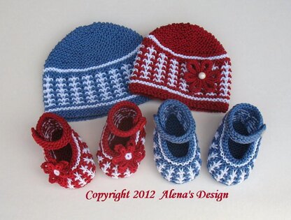 Knit Hat & Shoe Sets