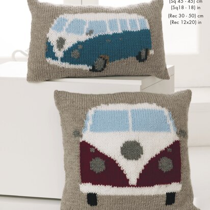 Camper Van Cushions in King Cole Chunky - 4324 - Downloadable PDF