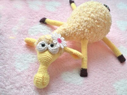Dolly the sheep Amigurumi fluffy toy