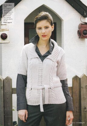 Belted Cable Cardigan