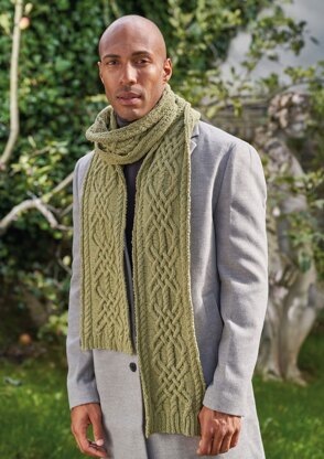 men's cable knit scarf pattern free