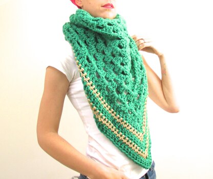 Green&Gold Blanket Scarf