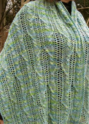 Easy Abiko Cable Lace Shawl