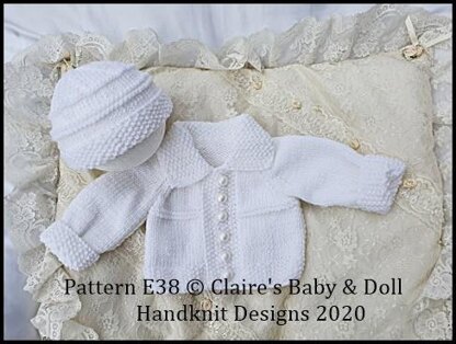Jacket & Beanie pattern 14-20” chest (newborn-1 year+)